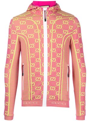 Gucci GG-motif zip-fastening hoodie - Neutrals