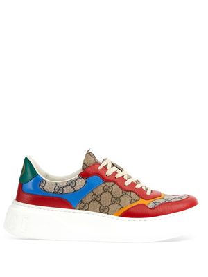 Gucci GG panelled lace-up sneakers - Neutrals