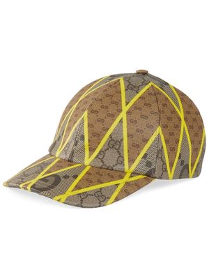 Gucci GG patchwork baseball hat - Brown