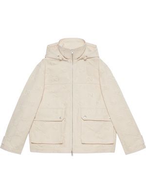 Gucci GG pattern hooded jacket - White