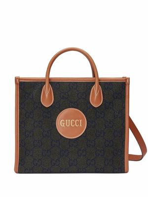 Gucci GG pattern logo-patch tote - Green