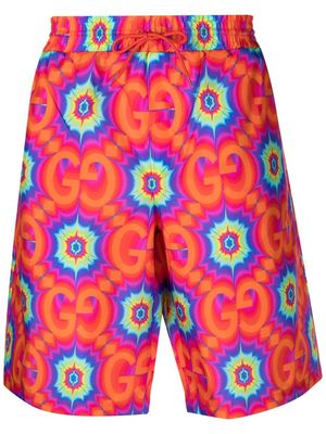 Gucci GG-pattern swim shorts - Orange