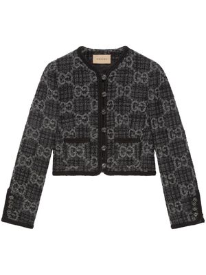 Gucci GG-pattern tweed jacket - Grey