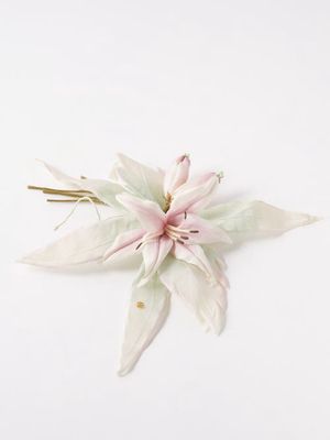 Gucci - GG-plaque Floral Brooch - Mens - Pink