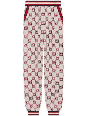 Gucci GG-print cotton jacquard pants - 9182 WHITE