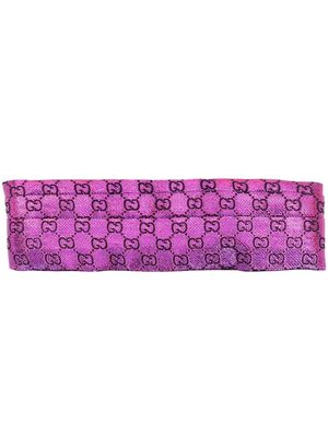 Gucci GG-print lamé headband - Pink