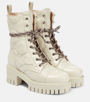 Gucci GG quilted leather lace-up boots
