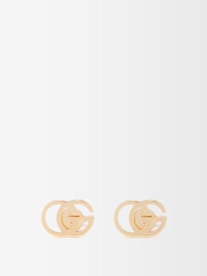 Gucci - GG Running 18kt Gold Stud Earrings - Womens - Yellow Gold