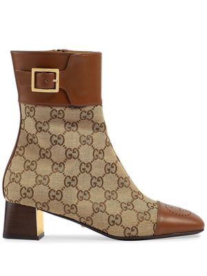 Gucci GG Supreme ankle boots - 2582 棕色