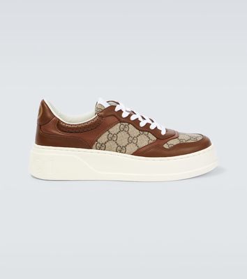 Gucci GG Supreme canvas and leather sneakers