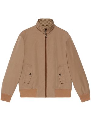 Gucci GG Supreme-canvas reversible jacket - Brown