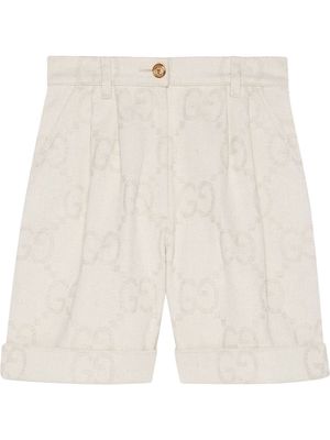Gucci GG Supreme high-waisted shorts - White