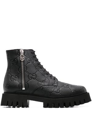 Gucci GG Supreme leather boots - Black