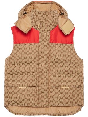 Gucci GG Supreme padded gilet - Neutrals
