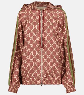 Gucci GG Supreme printed silk twill hoodie