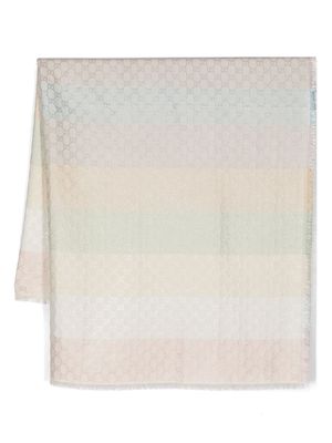 Gucci GG Supreme striped scarf - Neutrals