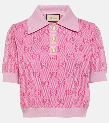 Gucci GG wool jacquard polo shirt