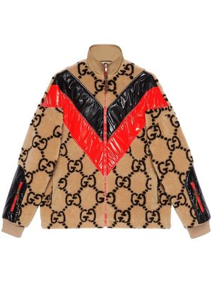 Gucci GG wool jersey zip jacket - Neutrals