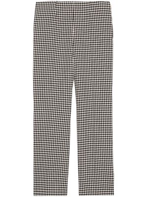 Gucci gingham-print cropped trousers - Black