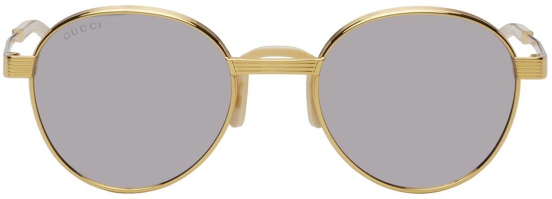 Gucci Gold Round Sunglasses