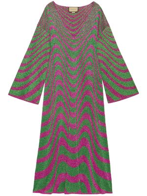 Gucci graphic-pattern long dress - 5804 Green