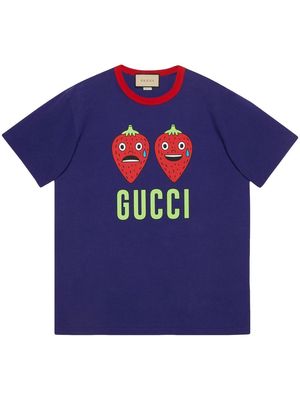 Gucci graphic-print cotton T-shirt - Purple