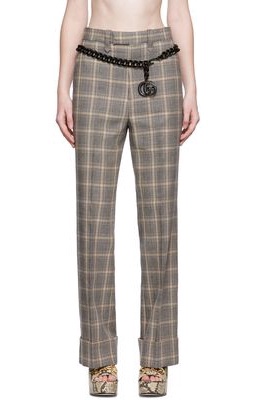 Gucci Gray Prince of Wales Trousers