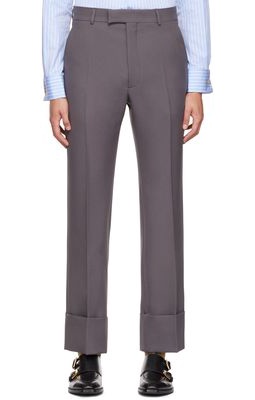 Gucci Gray Rolled Cuffs Trousers