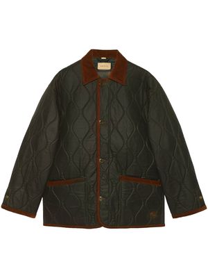 Gucci Green Quilted Wool Jacket