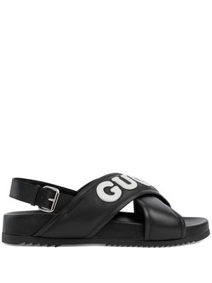 Gucci Gucci crisscross leather sandals - Black