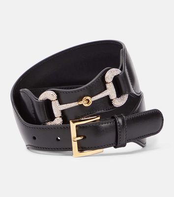 Gucci Gucci Horsebit embellished leather belt