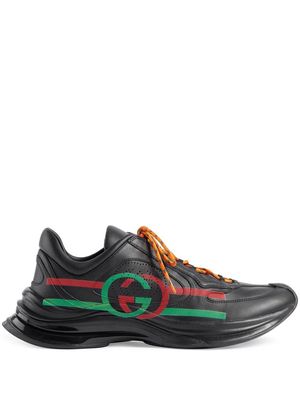 Gucci Gucci Run side-stripe sneakers - Black