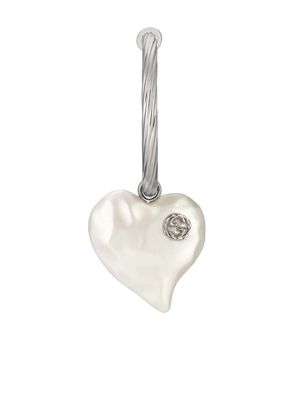Gucci heart-charm single earring - Silver
