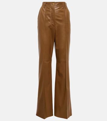 Gucci High-rise straight leather pants