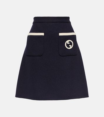 Gucci High-rise tweed miniskirt