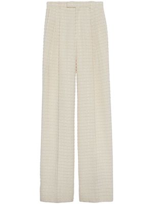 Gucci high-waisted tweed trousers - Neutrals