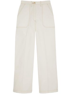 Gucci high-waisted wide-leg jeans - White