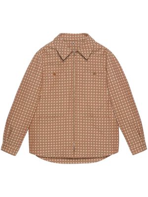 Gucci hooded shirt jacket - Neutrals