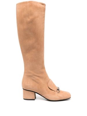 Gucci Horsebit-detail knee-length boots - Neutrals