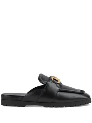 Gucci Horsebit-detail leather mules - Black