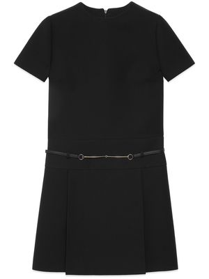 Gucci Horsebit-detail wool minidress - Black