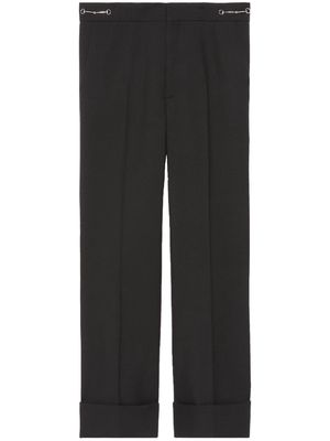 Gucci Horsebit-detail wool trousers - Black