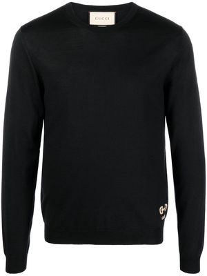 Gucci Horsebit intarsia wool jumper - Black