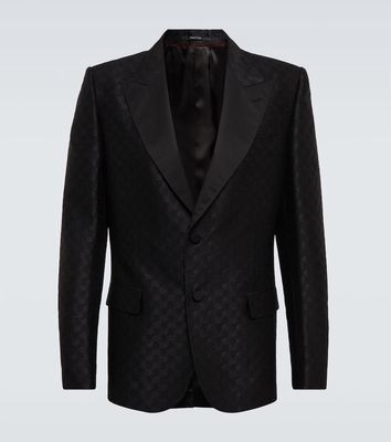 Gucci Horsebit jacquard wool and silk blazer