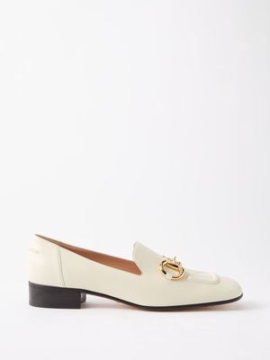 Gucci - Horsebit Leather Loafers - Womens - White