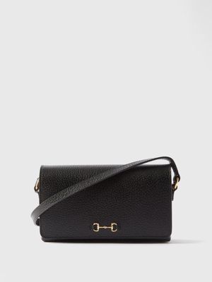 Gucci - Horsebit Mini Leather Cross-body Bag - Mens - Black