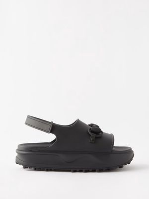 Gucci - Horsebit Rubber Flatform Sandals - Mens - Black