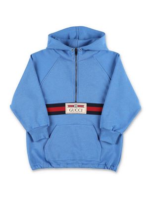 Gucci House Web Logo Patch Long-sleeved Hoodie