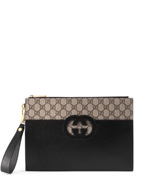 Gucci Incrocio GG clutch bag - Black