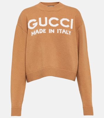 Gucci Intarsia cropped wool sweater
